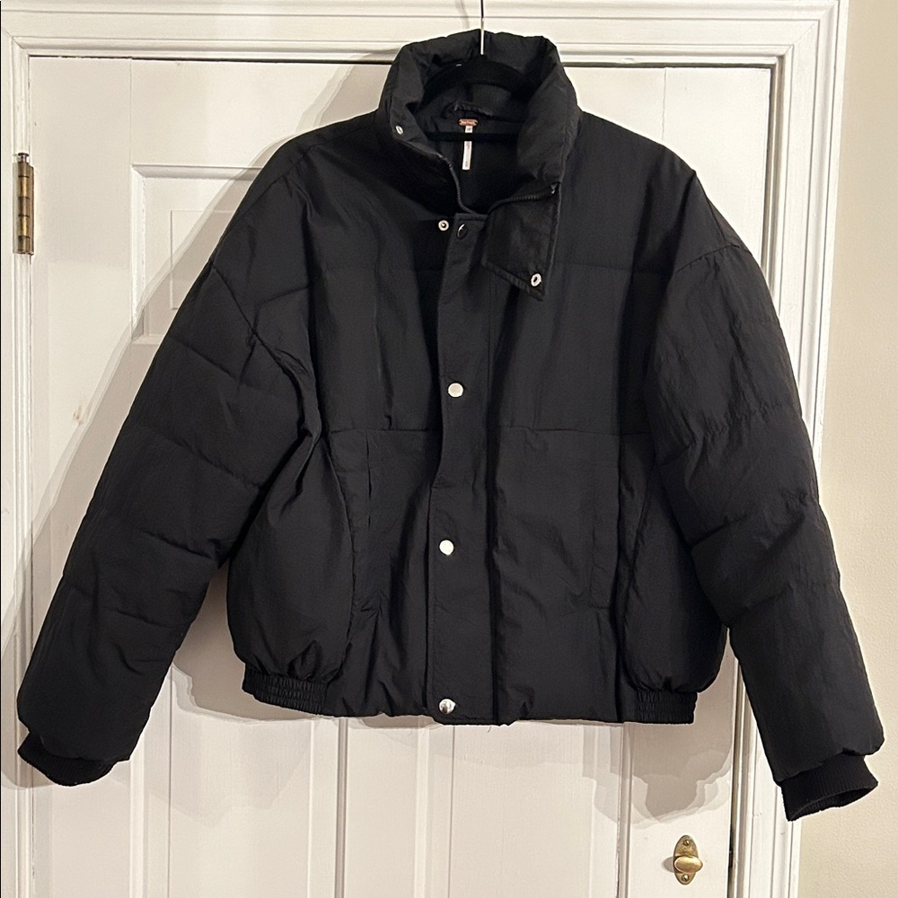Free People Black Puffer Jacket